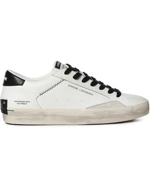 Crime London Sneakers Im Used-Look - Weiß