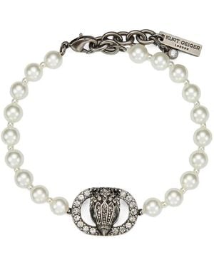 Kurt Geiger Chelsea Faux-Pearl Bracelet - White
