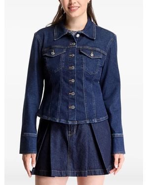 Calvin Klein Sculpt Trucker Shirt - Blue