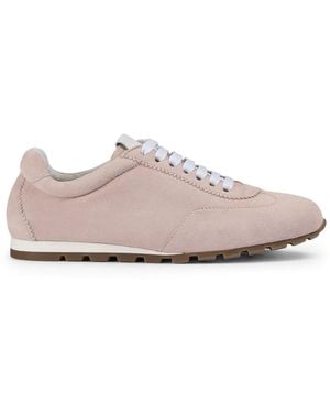 Doucal's Zapatillas De Ante Con Tiras Autoadherente - Rosa