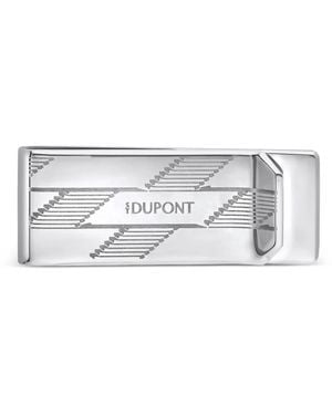 ST Dupont Engraved Logo-Plaque Money Clip - White