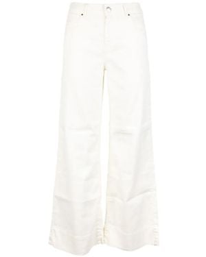 CIGALA'S High-Waisted Wide-Leg Jeans - White