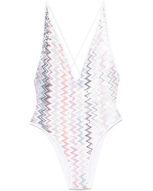 Missoni Badpak Met Zigzag Patroon - Wit