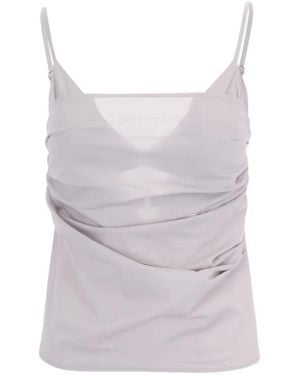 Patrizia Pepe Zip-Up Top - Gray