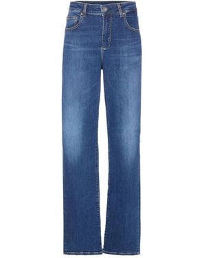 Liu Jo Whiskering-Effect Jeans - Blue