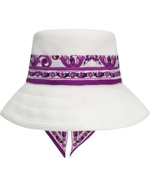 Dolce & Gabbana Maiolica-Print Sun Hat - Pink