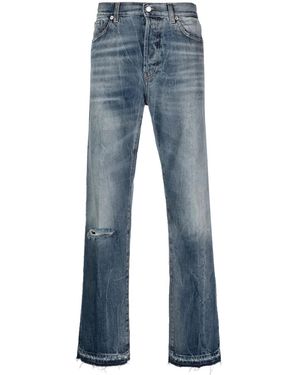 Department 5 Stonewashed Straight-Leg Trousers - Blue