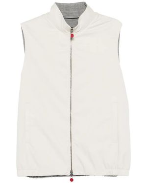 Kiton Zip-Up Bomber Jacket - White