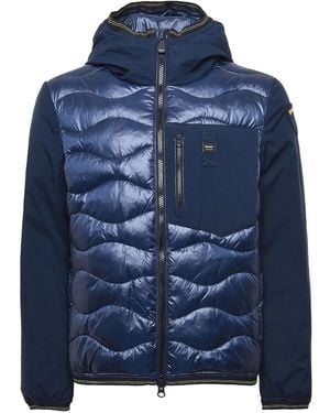 Blauer Quilted Hooded Jacket - Blue