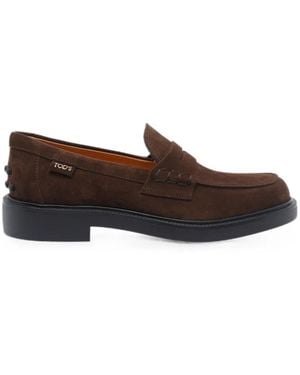 Tod's Suede Loafers - Brown