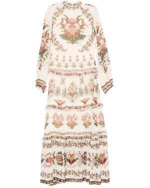 FARM Rio Majestic Heart Tiered Dress - Natural