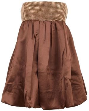 retroféte Delfina Beaded Mini Dress - Brown