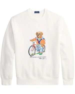 Polo Ralph Lauren Polo Bear Graphic-Print Jumper - White
