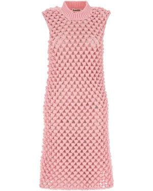 Jil Sander Crochet Dress - Pink