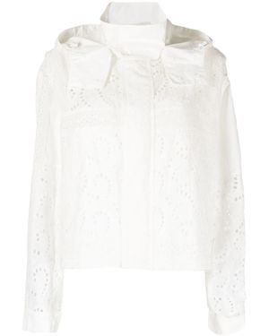 Goen.J Cropped Hooded Jacket - White