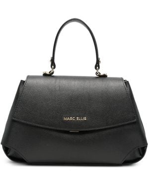 Marc Ellis Spency Grainy Leather Tote Bag - Black