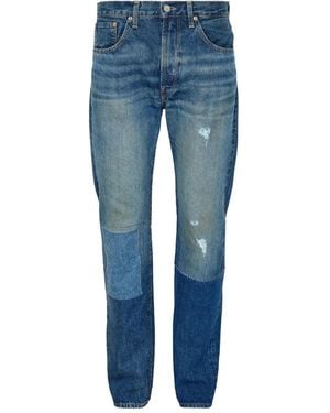 Junya Watanabe Patchwork-Design Jeans - Blue