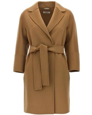 Max Mara Arona Belted Wool Coat - Natural