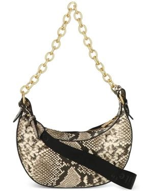 Off-White c/o Virgil Abloh Snakeskin-Effect Arrows Shoulder Bag - Metallic