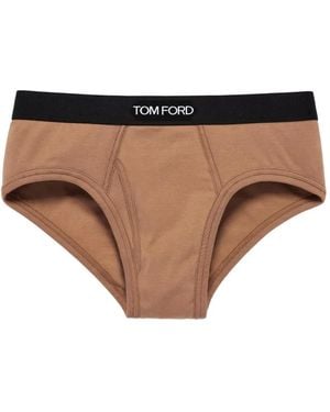 Tom Ford Bragas Con Logo En La Cintura - Neutro