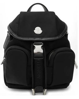 Moncler Mini Trick Logo-Plaque Buckle-Fastening Backpack - Black
