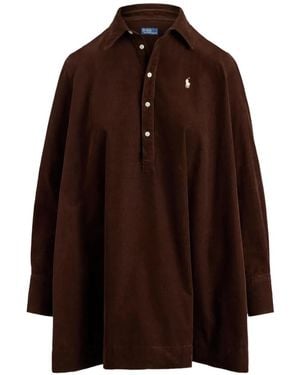 Polo Ralph Lauren Corduroy Long-Sleeve Dress - Brown