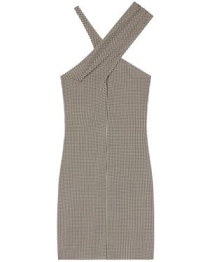 Courreges Criss-Cross Jersey Mini Dress - Grey