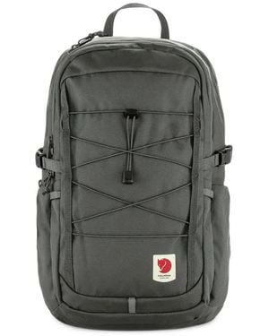 Fjallraven Skule Bungee-Cord Logo-Patch Backpack - Grey