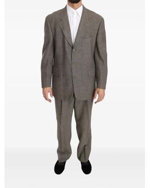 Fendi Single-Breasted Wool Suit - Grey