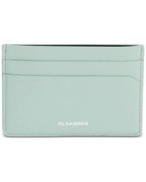 Jil Sander Logo-Embossed Card Holder - Blue