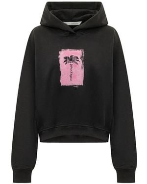 Palm Angels Brushed Palm Hoodie - Black