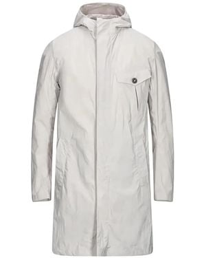 Herno Hooded Single-Breasted Coat - Grey