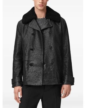 AllSaints Hamlet Leather Jacket - Black