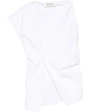 Rohe Top asimétrico drapeado - Blanco