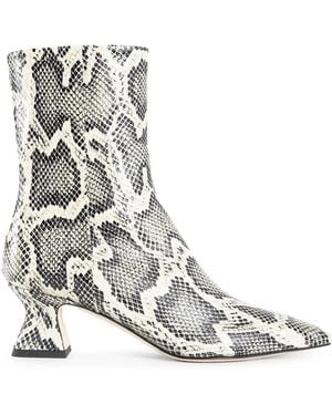 Aeyde Regal Heel Patterned Boots - White