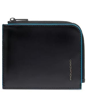 Piquadro Zip-Up Cardholder - Black