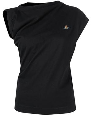 Vivienne Westwood Asymmetric Draped Top - Black