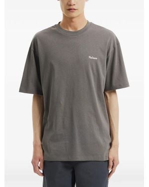Palmes T-Shirt Mit Logo-Print - Grau