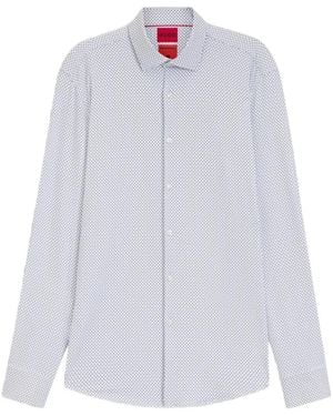 HUGO Patterned Shirt - White