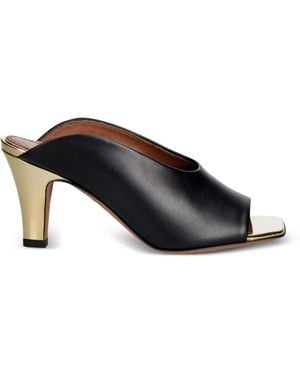 Pollini Archive Collection Leather Sandals - Black