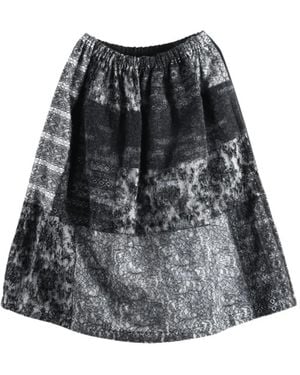 Comme des Garçons Geplooide Midi-Rok Met Kanten Patchwork - Zwart