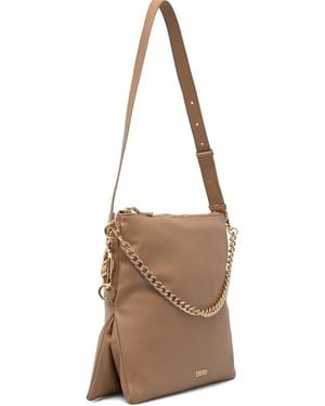 Liu Jo Medium Chain-Embellished Shoulder Bag - Natural