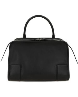 Loewe Amazona Smooth Leather Tote Bag - Black
