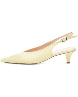 Poche Paris Pointed-Toe Buckle-Fastening Sandals - Natural