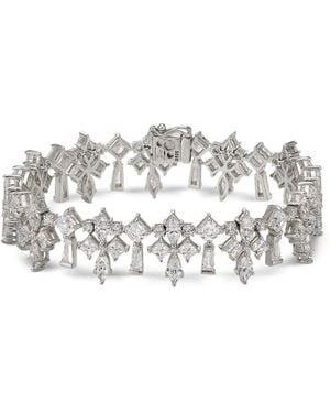 Anabela Chan 18Kt Fleur-De-Lys Weißgoldarmband Mit Diamanten
