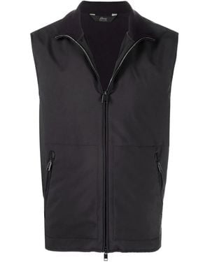 Brioni Chaleco Con Cremallera - Negro