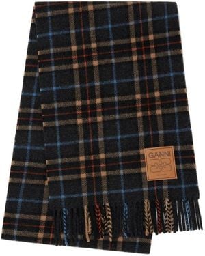 Ganni Pañuelo a cuadros - Negro