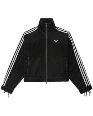 adidas Zip-Up Denim Jacket - Black
