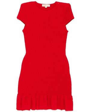Michael Kors Smocked Mini Dress - Red