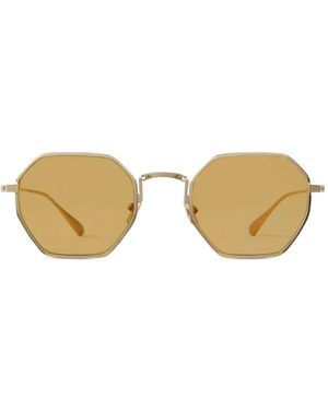 Mr. Leight Eden S Geometric-Frame Sunglasses - Natural